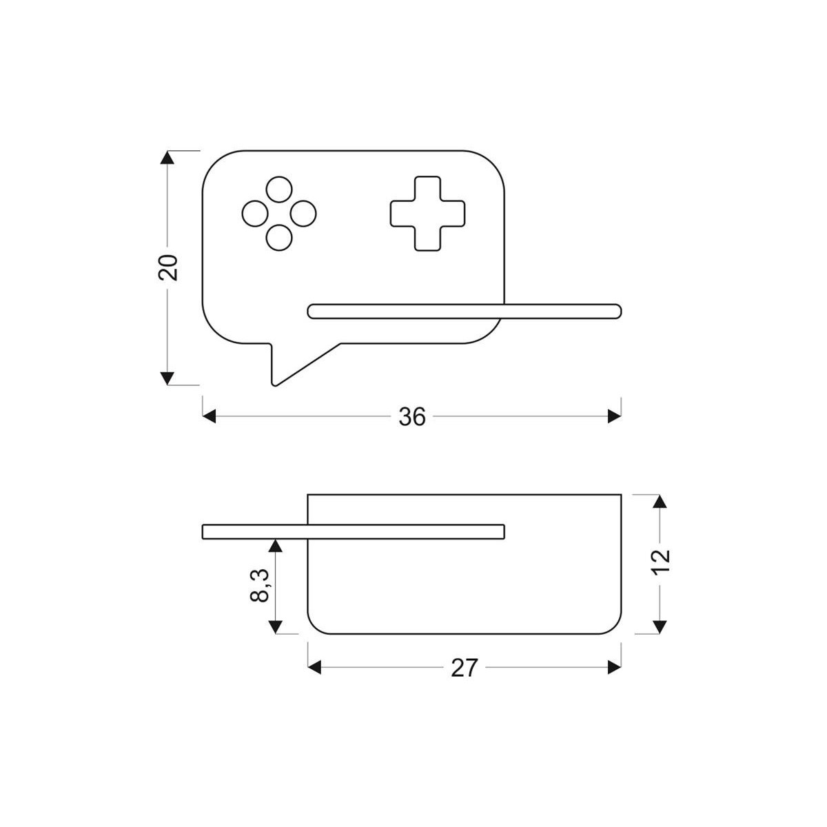 Candellux CONSOLE 21-84453 1xLED - 250 lm - 5W LED - 4000K