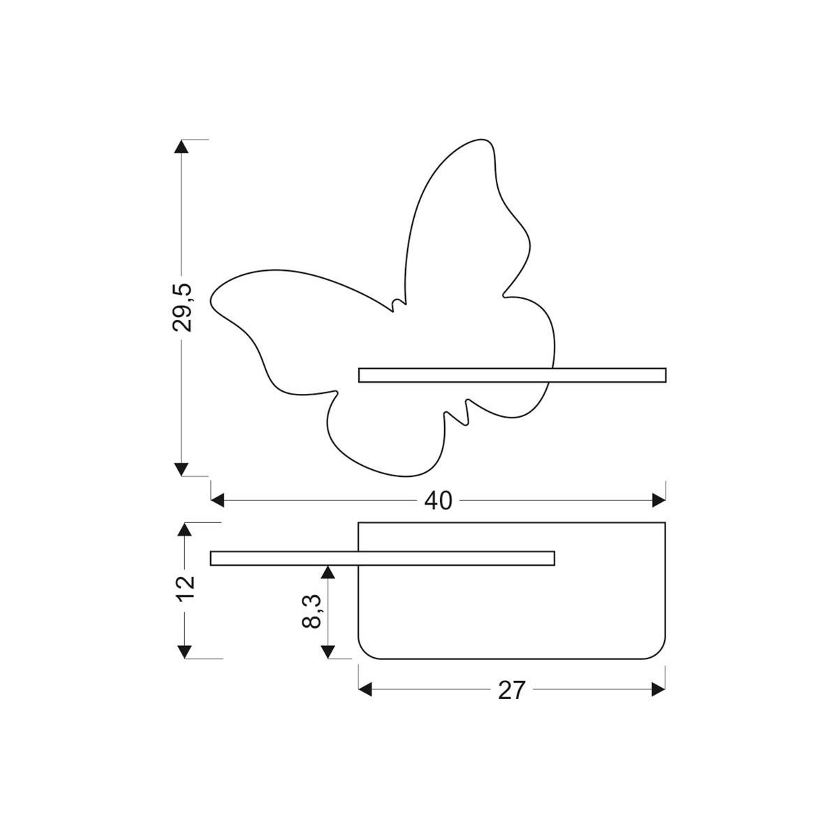 Candellux BUTTERFLY 21-84897 x - 250 lm - 5W LED - 4000K