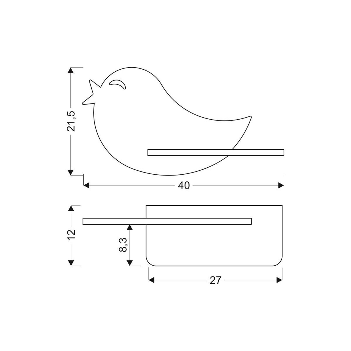 Candellux BIRD 21-85054 x - 250 lm - 5W LED - 4000K