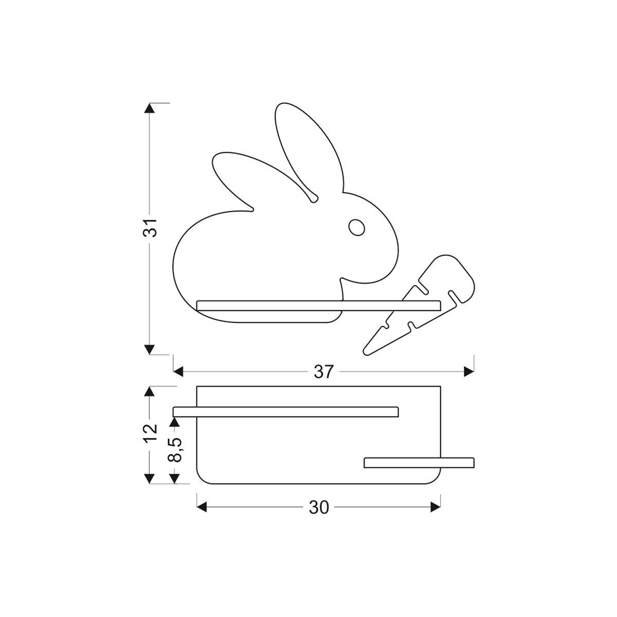 Candellux RABIT 21-85184 x - 200 lm - 4W LED - 4000K