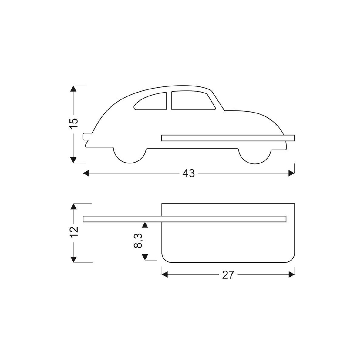 Candellux CAR 21-84781 x - 250 lm - 5W LED - 4000K
