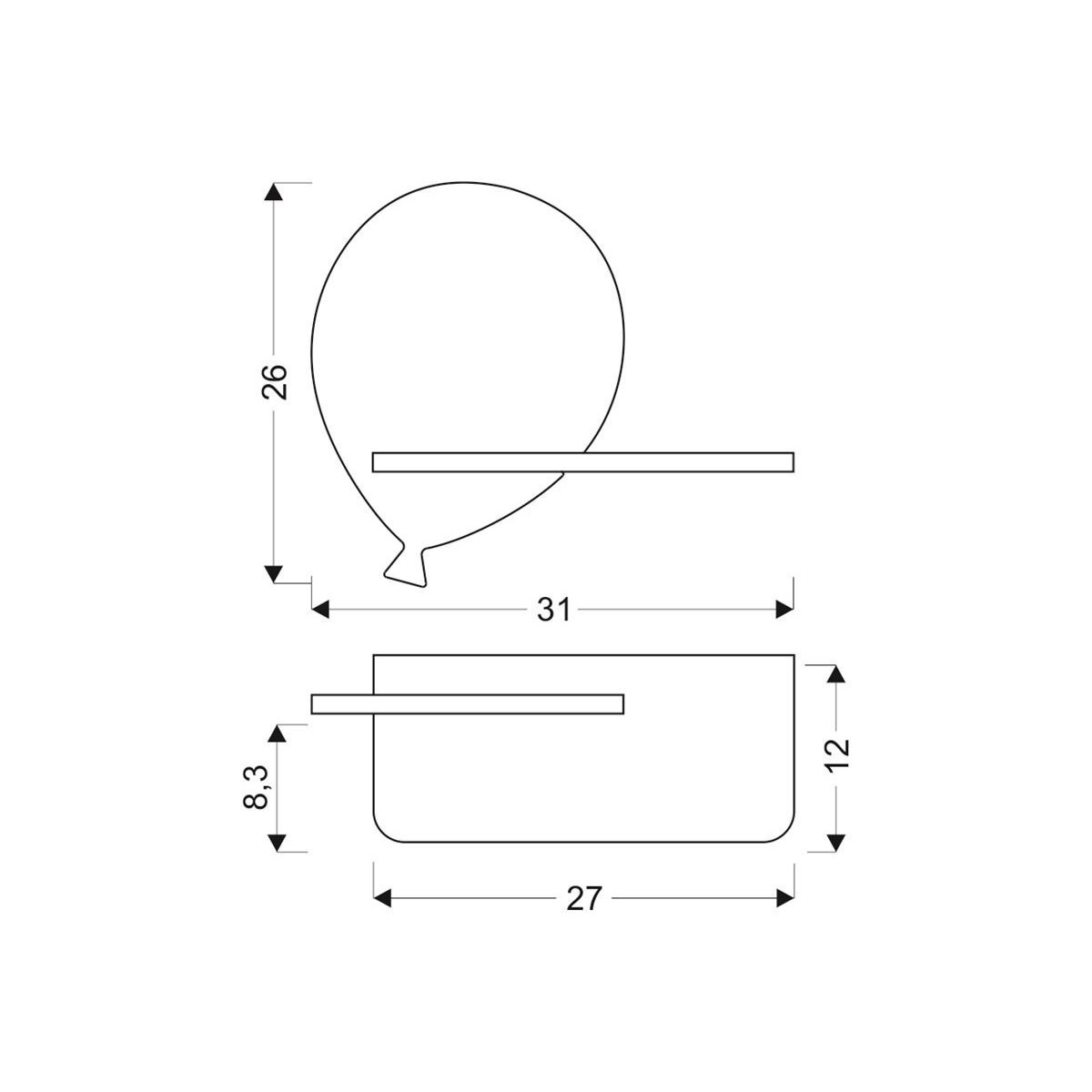 Candellux BALOON 21-85108 x - 200 lm - 4W LED - 4000K