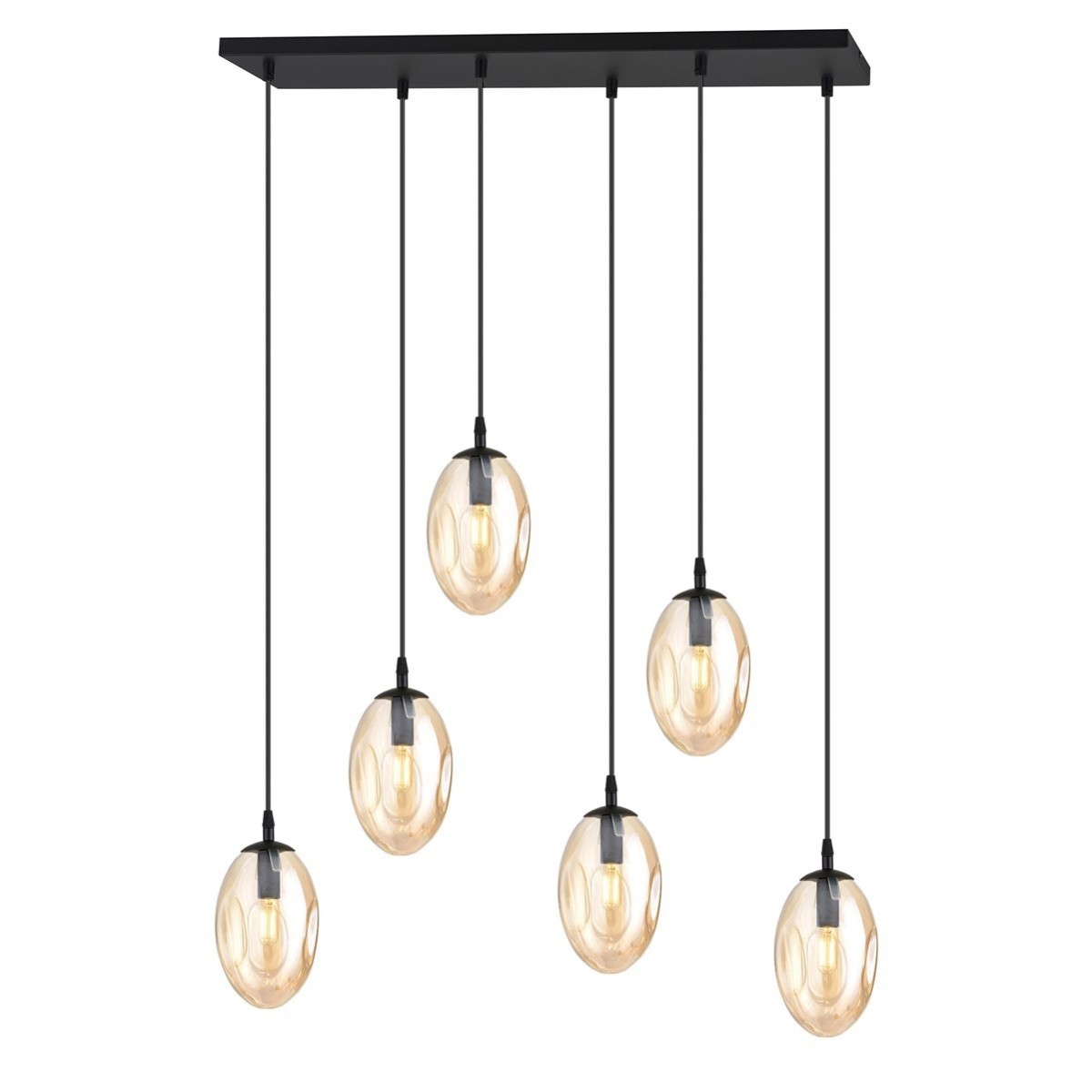 miodowa Lampa wisząca ASTRAL 6 BL miodowy polska produkcja