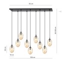 miodowa Lampa wisząca ASTRAL 9 BL miodowy polska produkcja