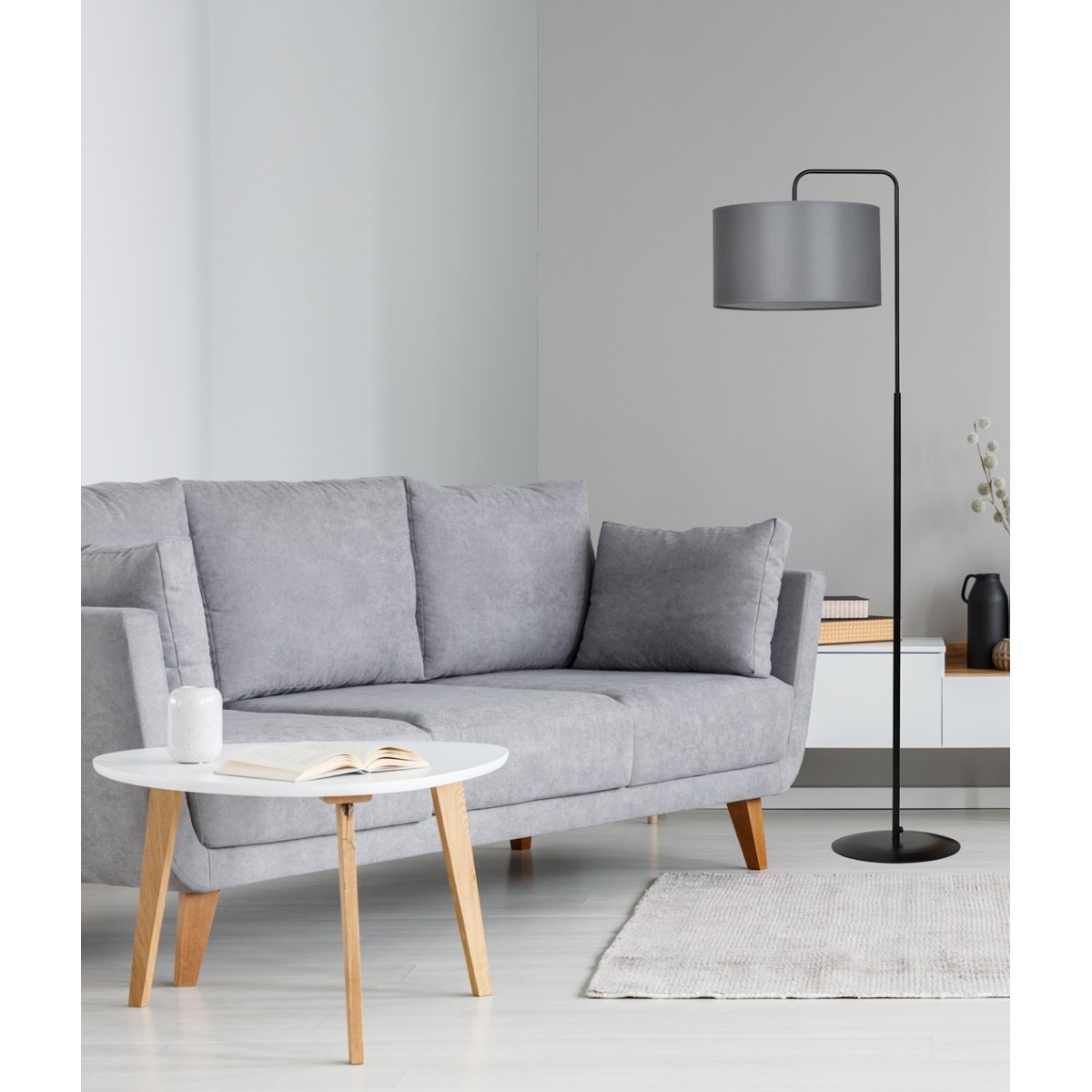 LAMPA STOJĄCA TRAPO LP1 BL GRAY kolor szary