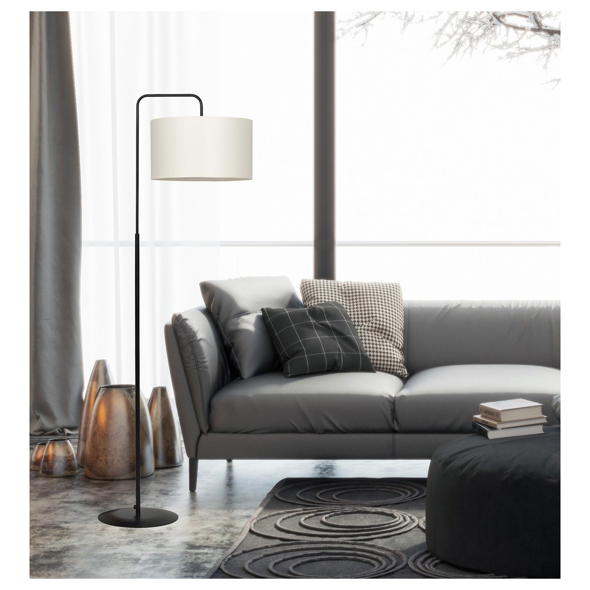 LAMPA STOJĄCA TRAPO LP1 BL ECRU kolor ecru