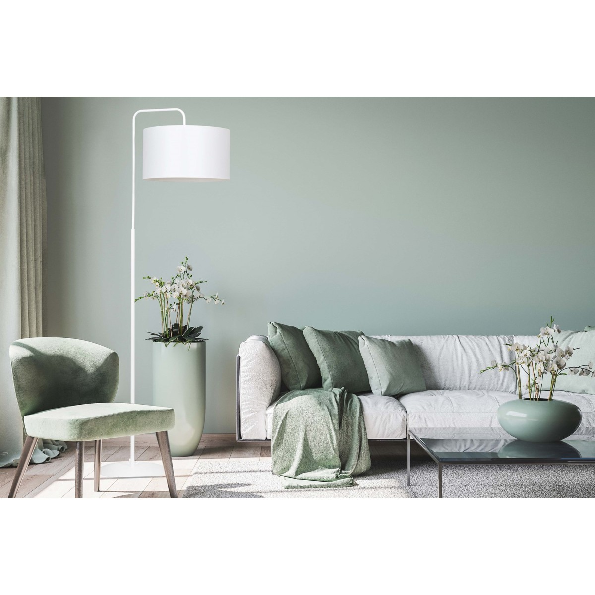 LAMPA STOJĄCA TRAPO LP1 WH WHITE kolor biały