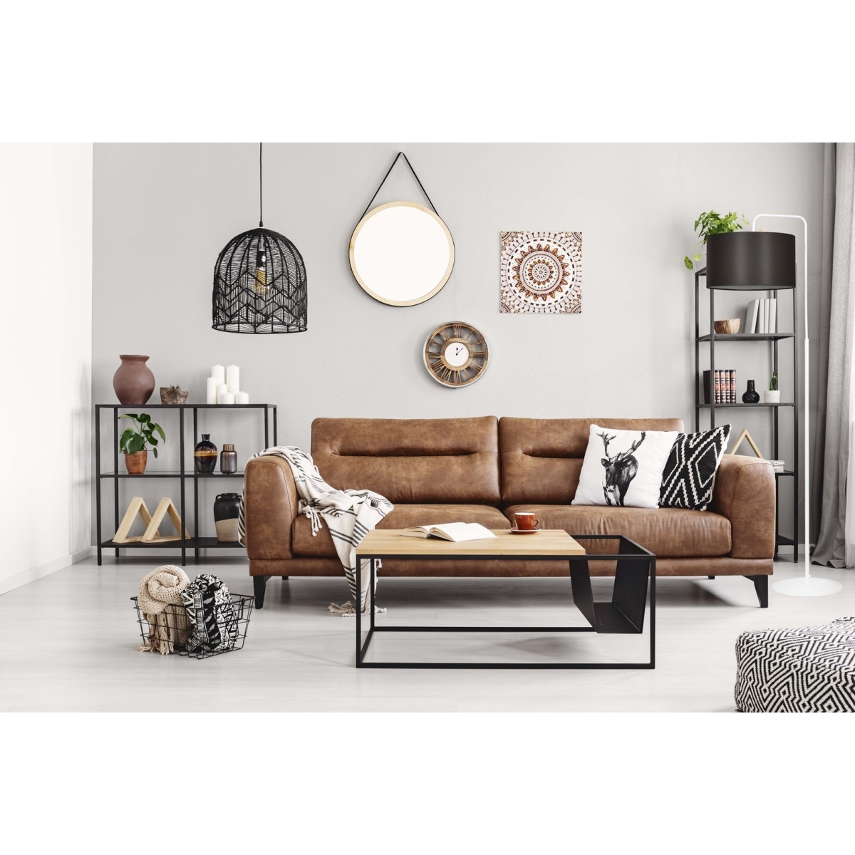 LAMPA STOJĄCA TRAPO LP1 WH WENGE kolor brązowy