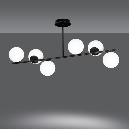 LAMPA SUFITOWA  BIOR 6 BLACK kolor biały