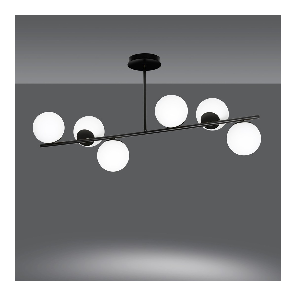 LAMPA SUFITOWA  BIOR 6 BLACK kolor biały