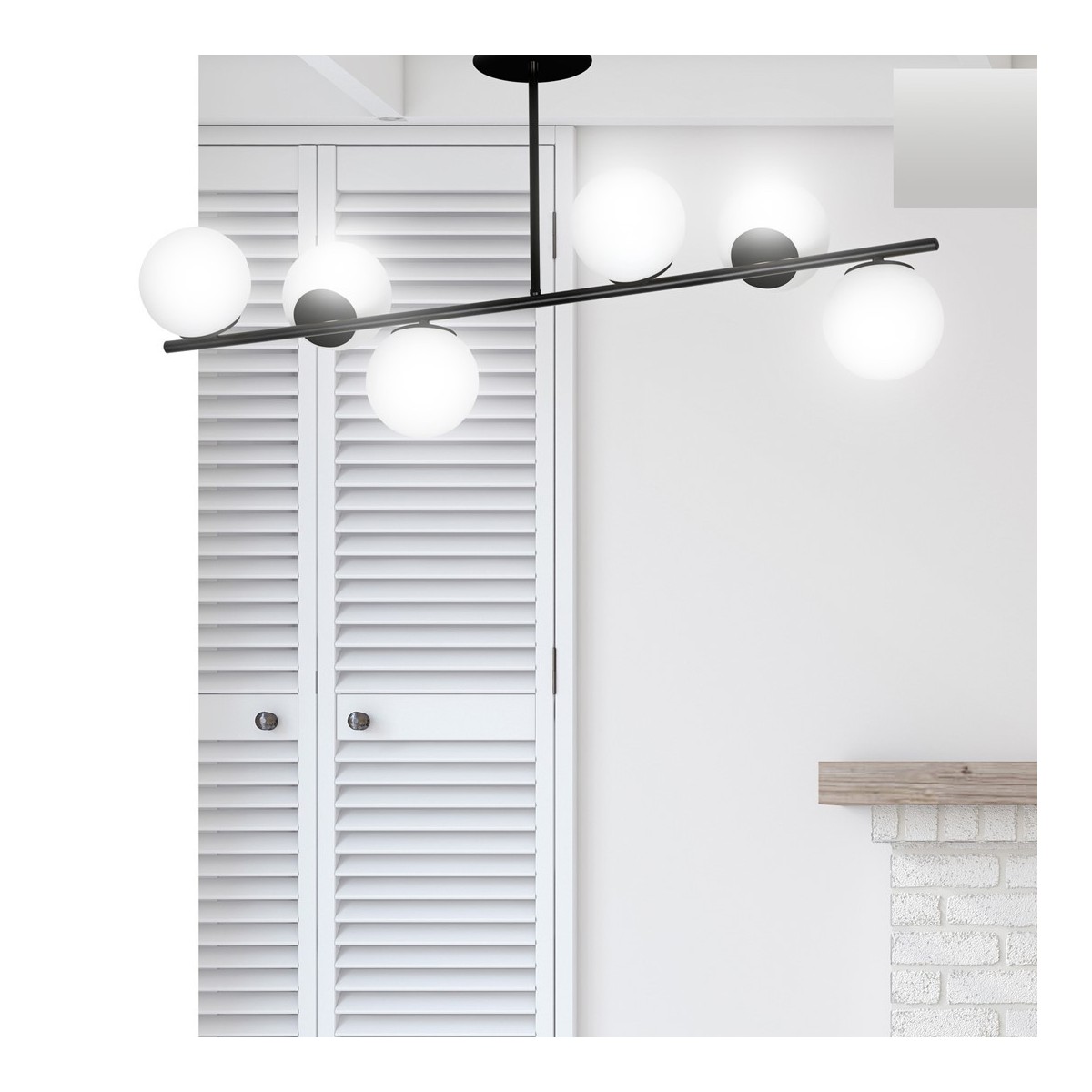 LAMPA SUFITOWA  BIOR 6 BLACK kolor biały