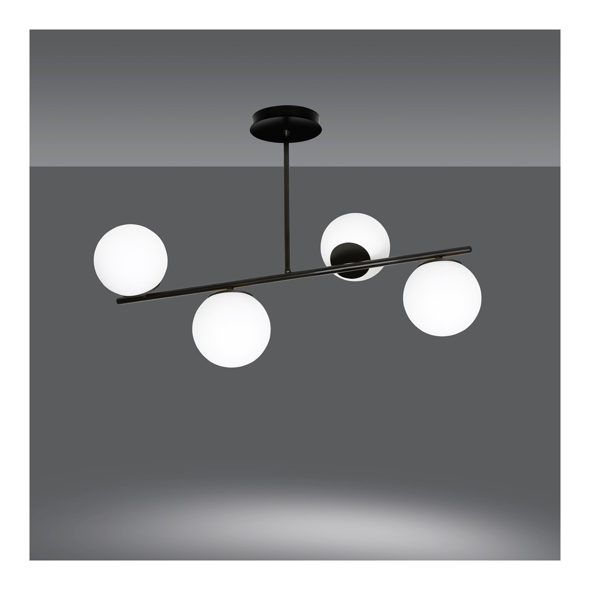 LAMPA SUFITOWA  BIOR 4 BLACK kolor biały