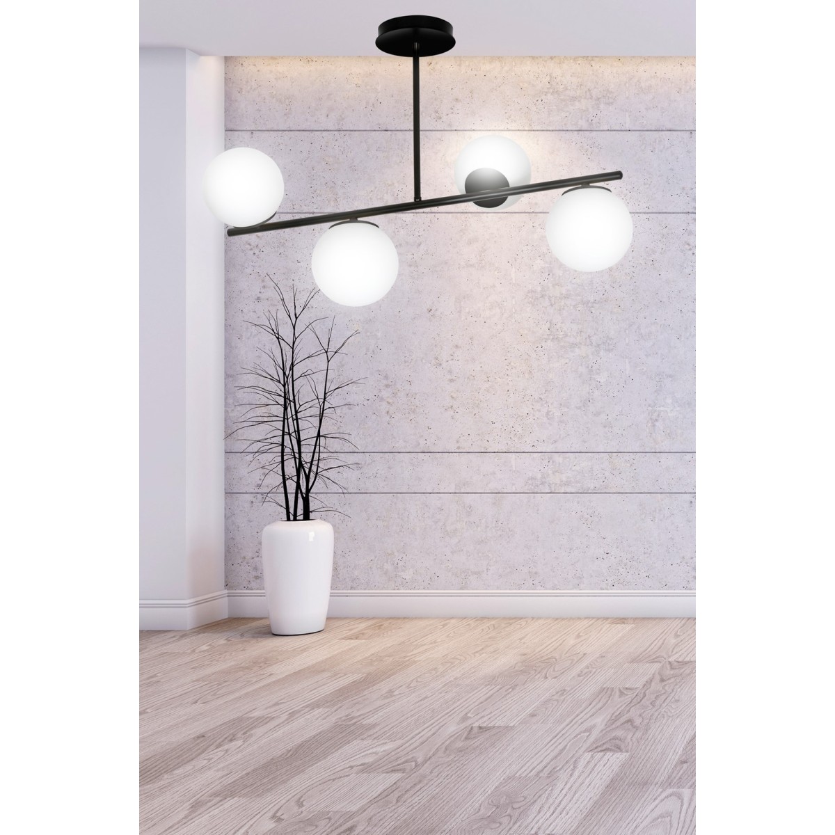 LAMPA SUFITOWA  BIOR 4 BLACK kolor biały