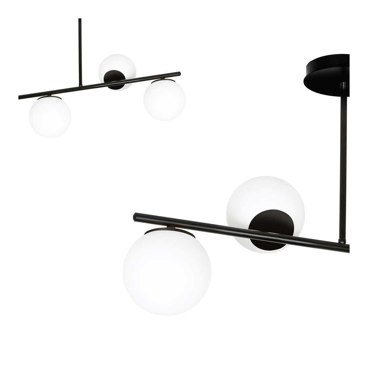 LAMPA SUFITOWA  BIOR 4 BLACK kolor biały