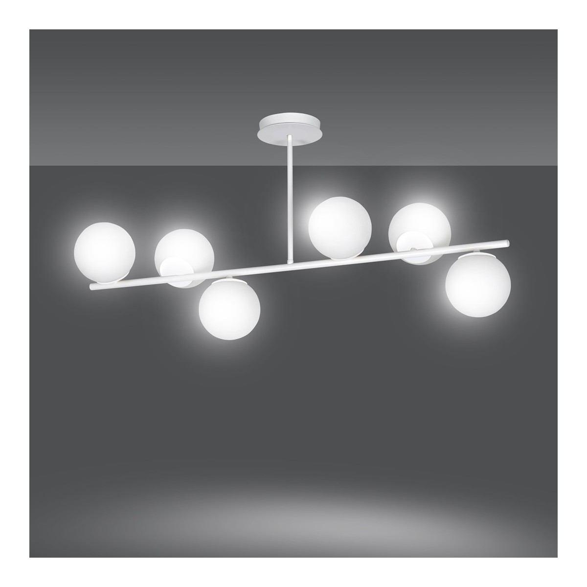 LAMPA SUFITOWA  BIOR 6 WHITE kolor biały