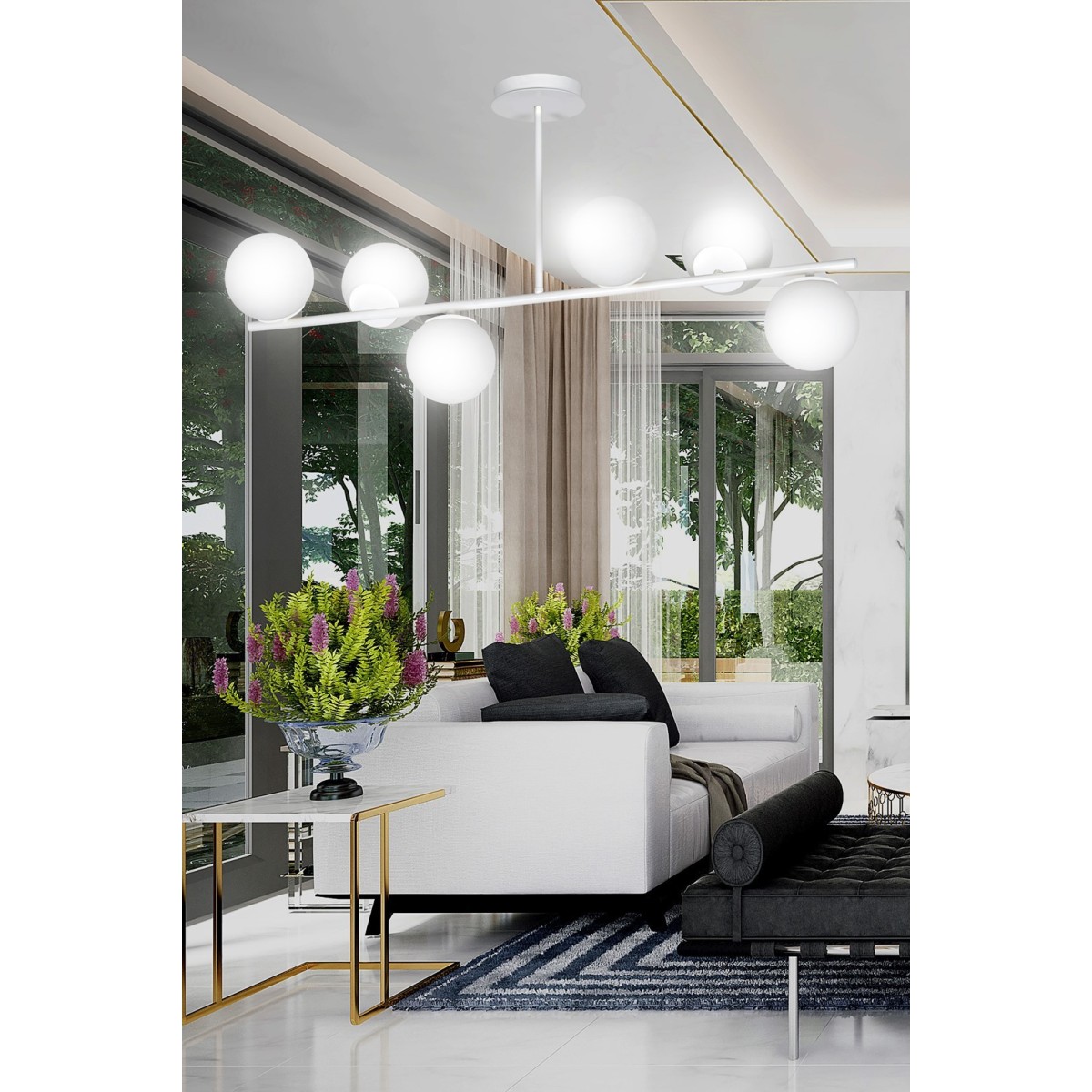 LAMPA SUFITOWA  BIOR 6 WHITE kolor biały