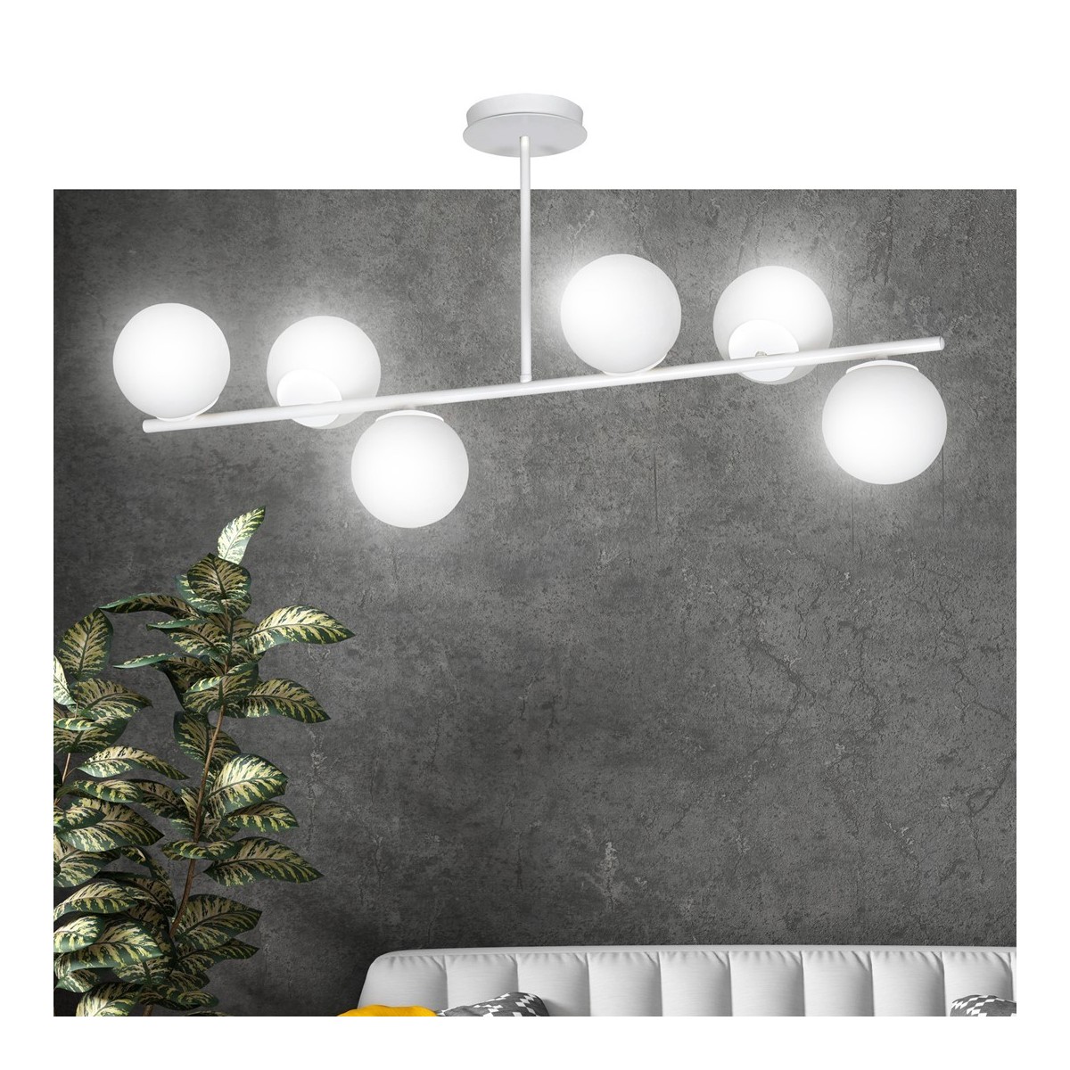 LAMPA SUFITOWA  BIOR 6 WHITE kolor biały