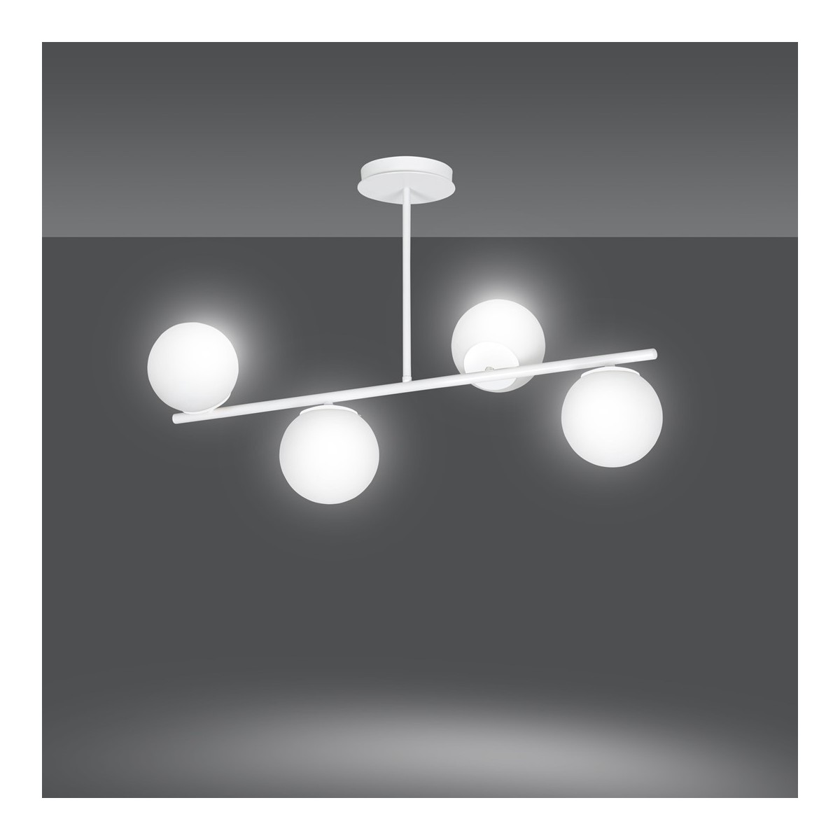 LAMPA SUFITOWA  BIOR 4 WHITE kolor biały