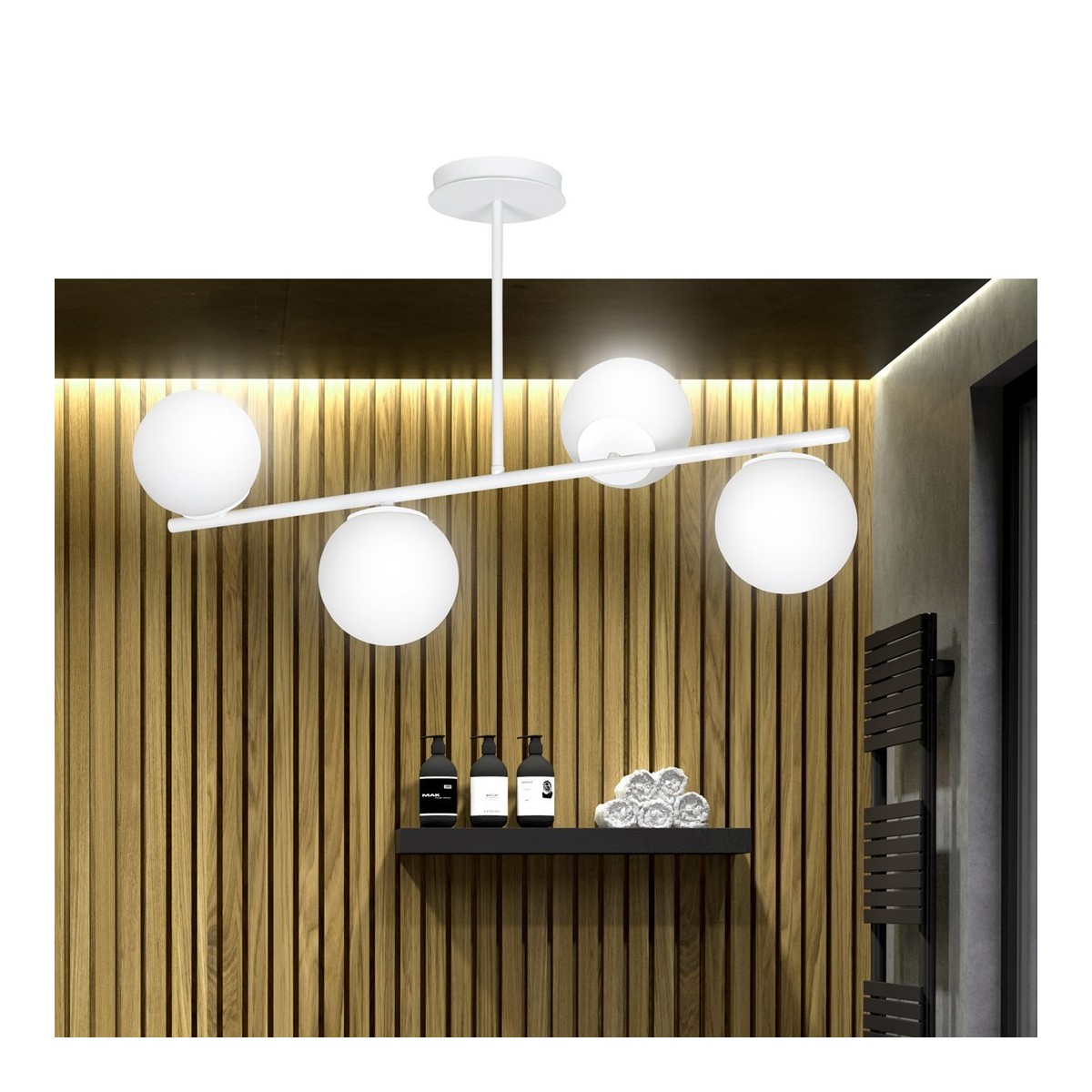 LAMPA SUFITOWA  BIOR 4 WHITE kolor biały
