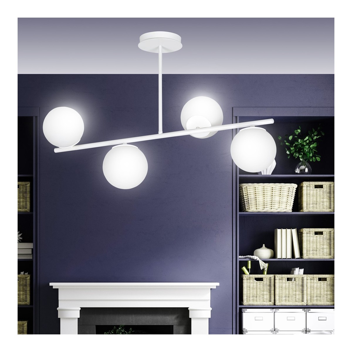 LAMPA SUFITOWA  BIOR 4 WHITE kolor biały