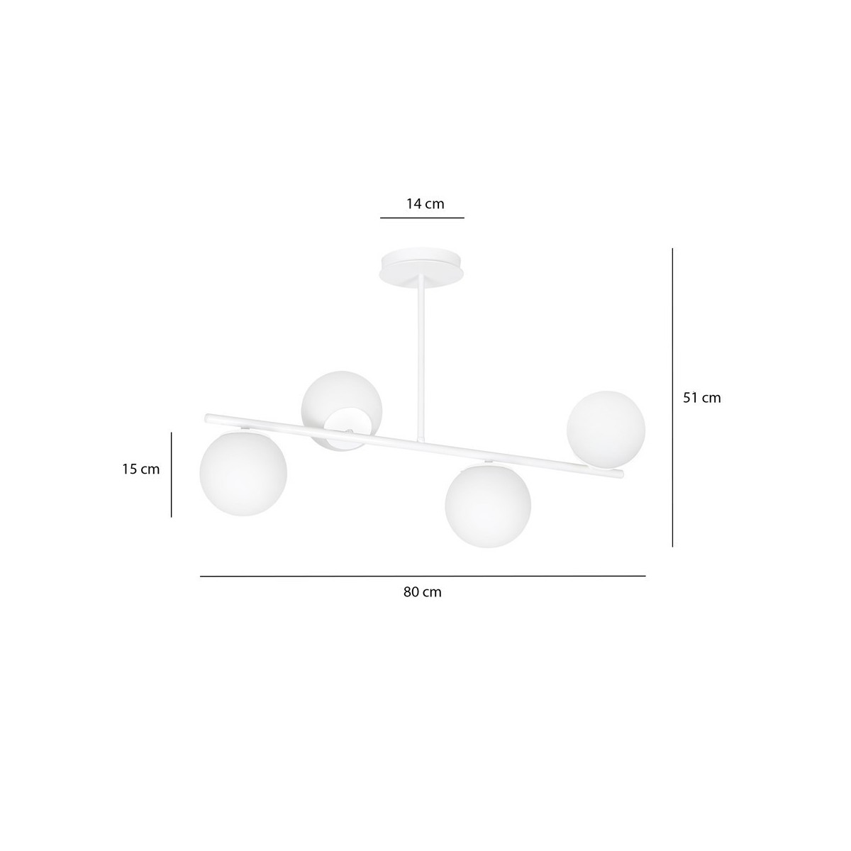 LAMPA SUFITOWA  BIOR 4 WHITE kolor biały