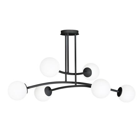 LAMPA SUFITOWA  HALLDOR 6 BLACK kolor czarny