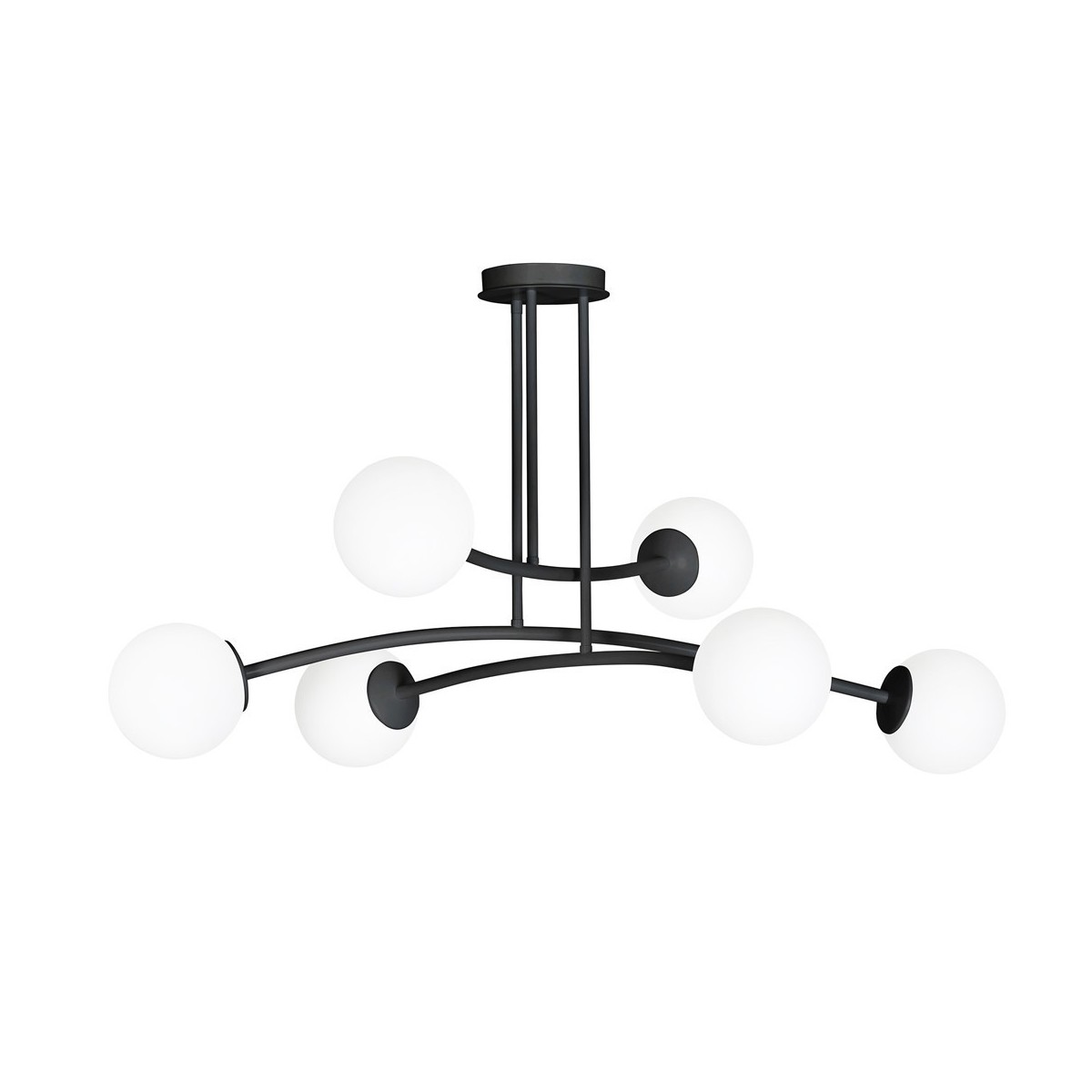 LAMPA SUFITOWA  HALLDOR 6 BLACK kolor czarny