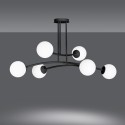 LAMPA SUFITOWA  HALLDOR 6 BLACK kolor czarny
