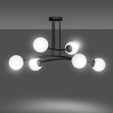LAMPA SUFITOWA  HALLDOR 6 BLACK kolor czarny