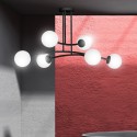 LAMPA SUFITOWA  HALLDOR 6 BLACK kolor czarny