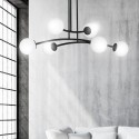 LAMPA SUFITOWA  HALLDOR 6 BLACK kolor czarny