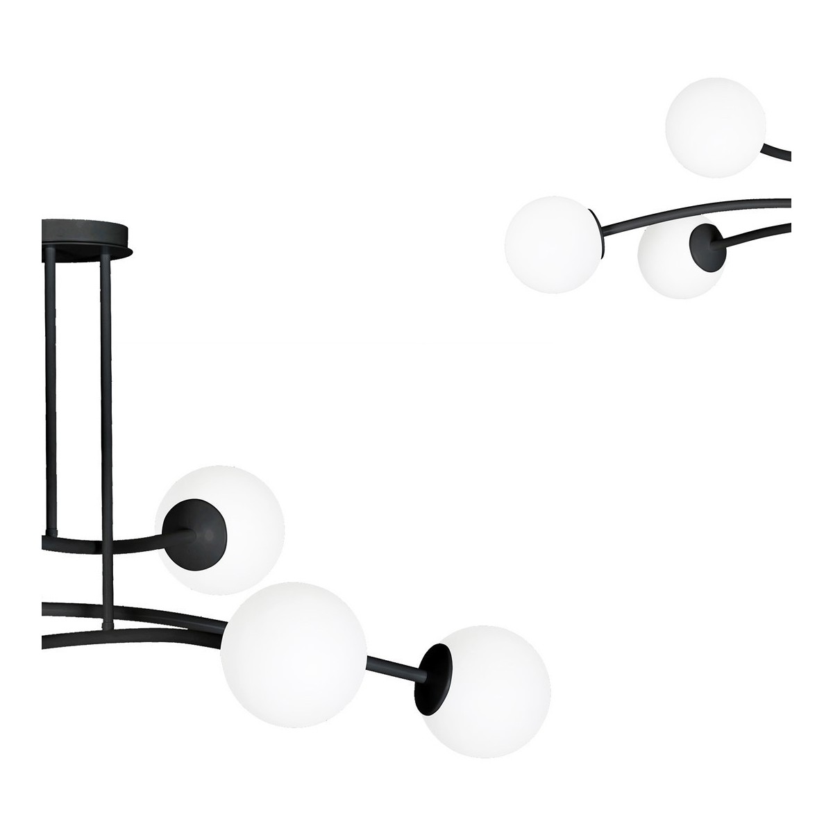 LAMPA SUFITOWA  HALLDOR 6 BLACK kolor czarny