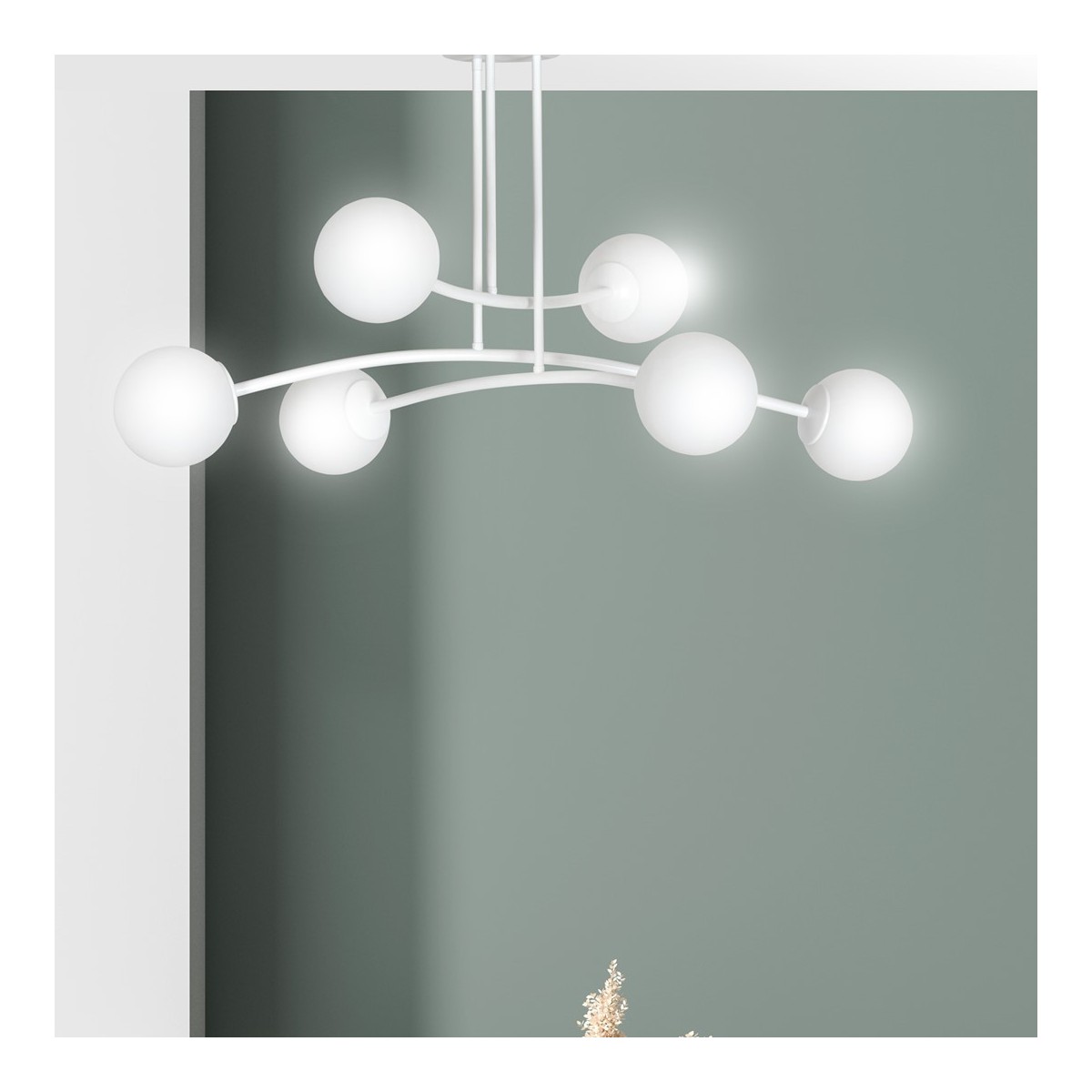 LAMPA SUFITOWA  HALLDOR 6 WHITE kolor biały