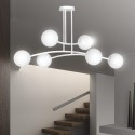 LAMPA SUFITOWA  HALLDOR 6 WHITE kolor biały