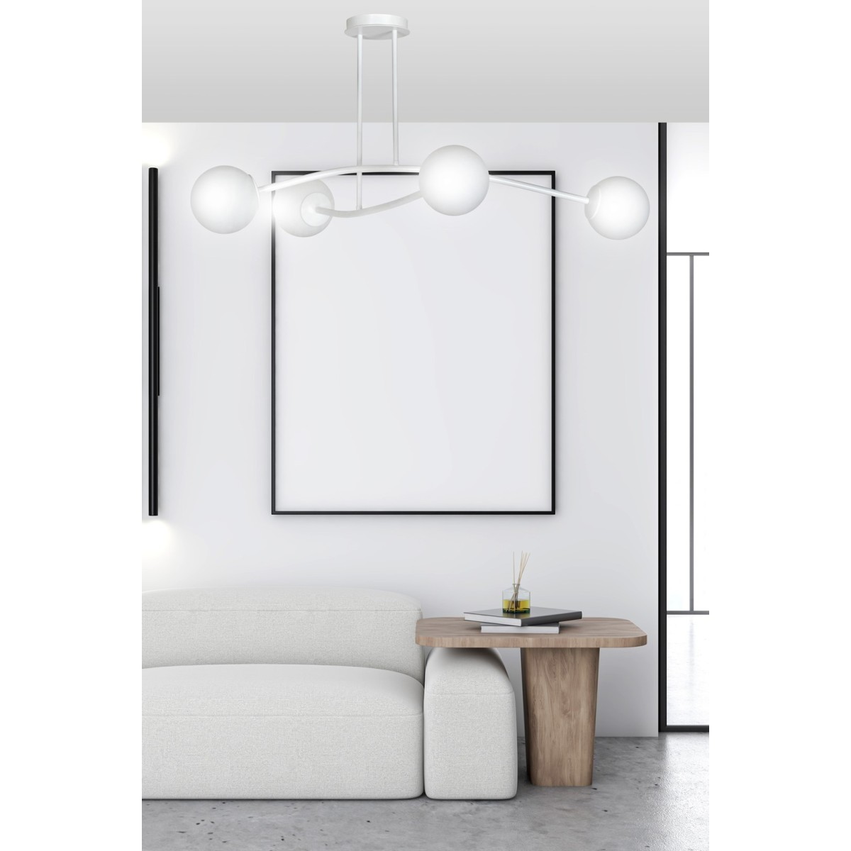 LAMPA SUFITOWA  HALLDOR 6 WHITE kolor biały