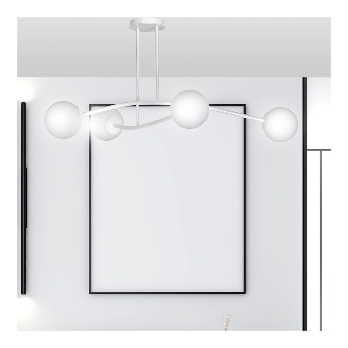 LAMPA SUFITOWA  HALLDOR 6 WHITE kolor biały
