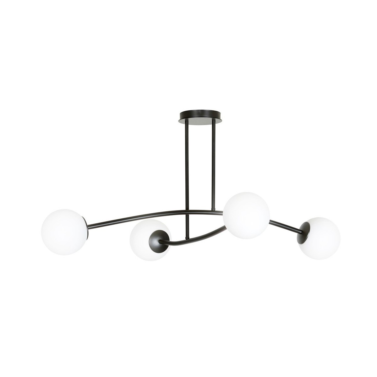 LAMPA SUFITOWA  HALLDOR 4 BLACK kolor biały