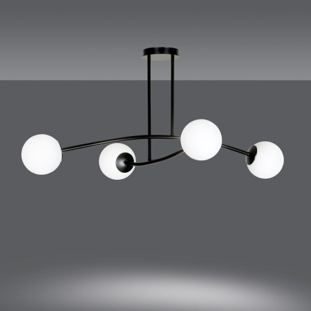 LAMPA SUFITOWA  HALLDOR 4 BLACK kolor biały