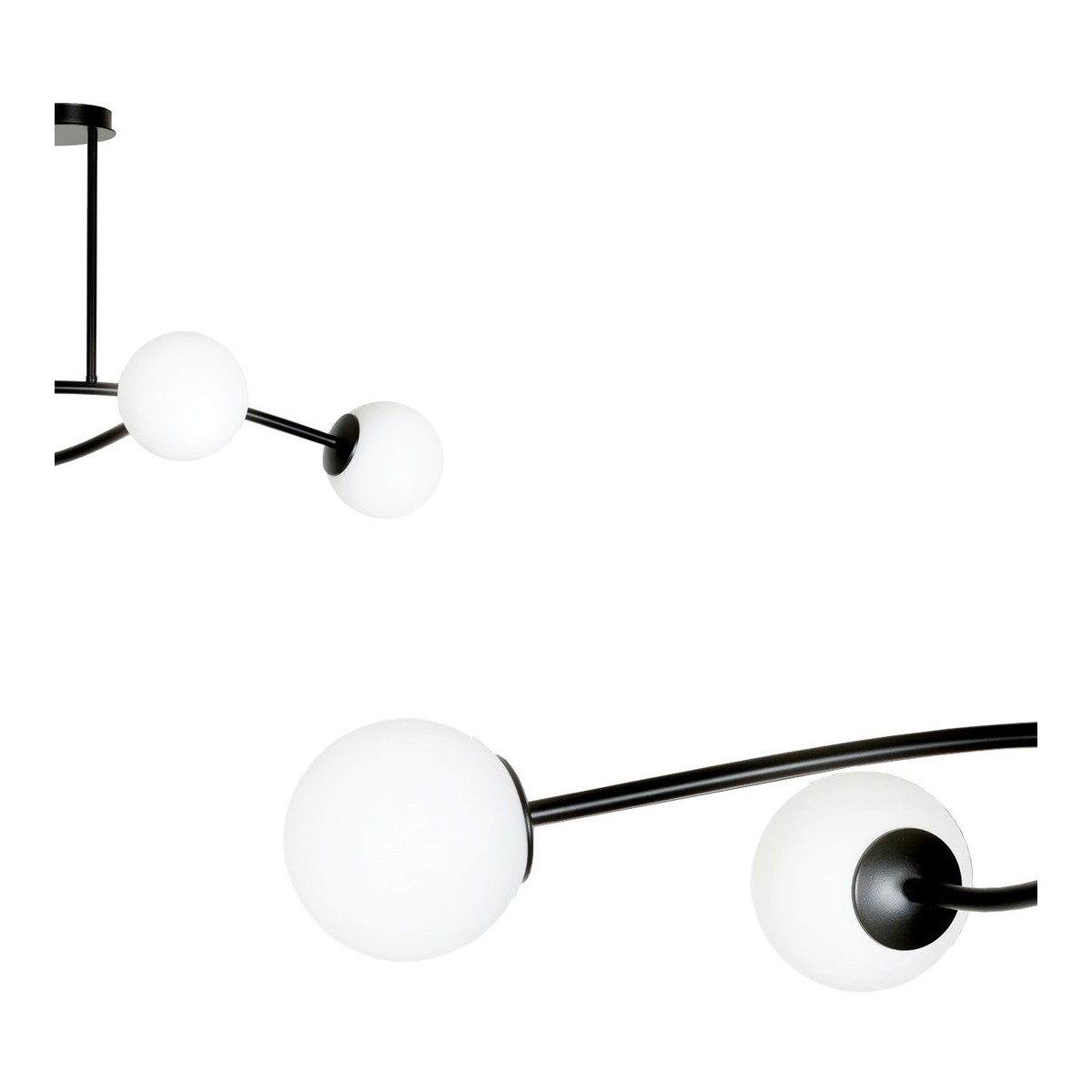 LAMPA SUFITOWA  HALLDOR 4 BLACK kolor biały