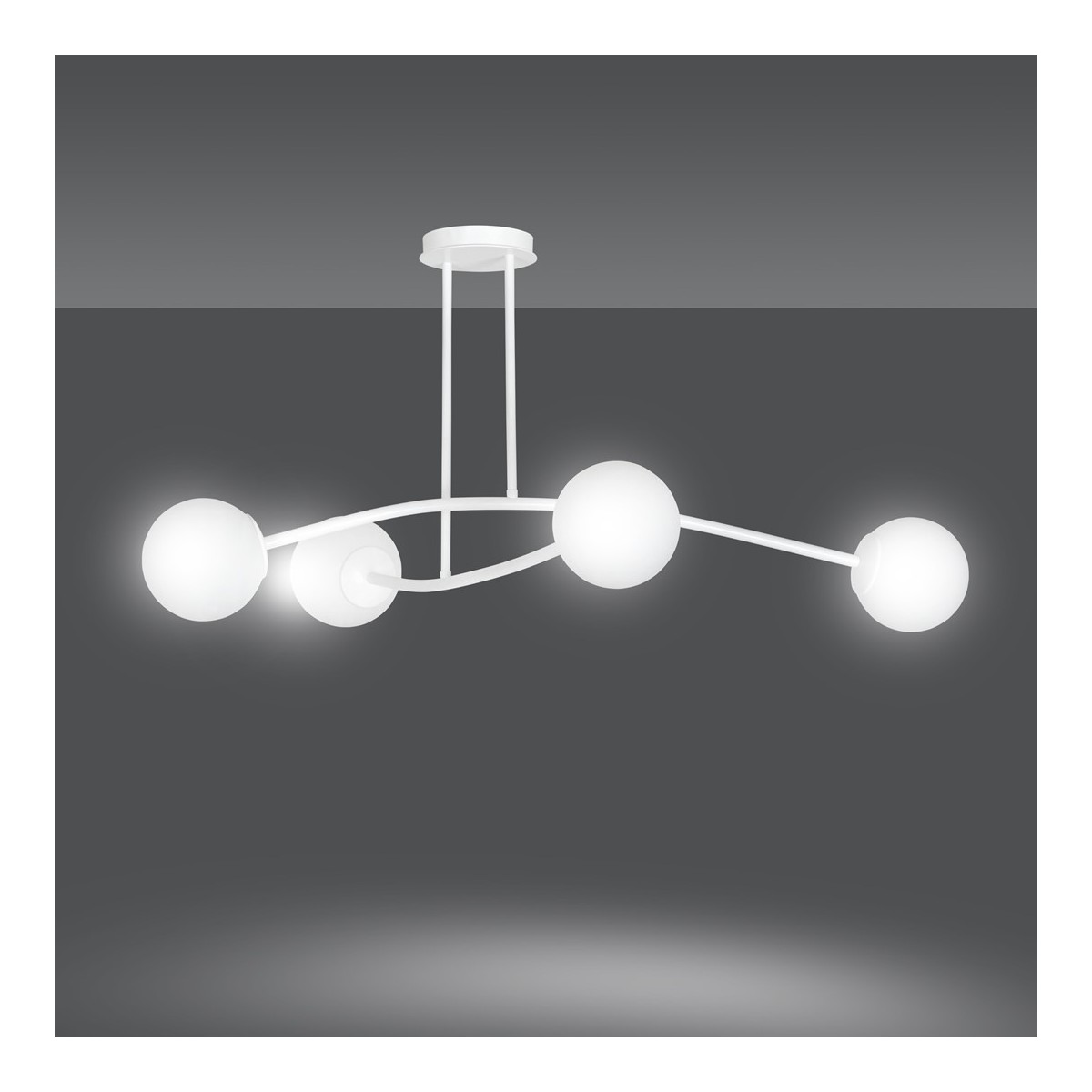 LAMPA SUFITOWA  HALLDOR 4 WHITE kolor biały