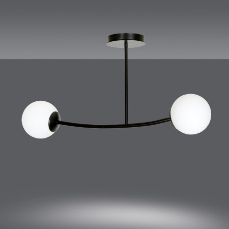LAMPA SUFITOWA  HALLDOR 2 BLACK kolor biały