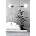 LAMPA SUFITOWA  HALLDOR 2 BLACK kolor biały
