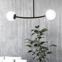 LAMPA SUFITOWA  HALLDOR 2 BLACK kolor biały
