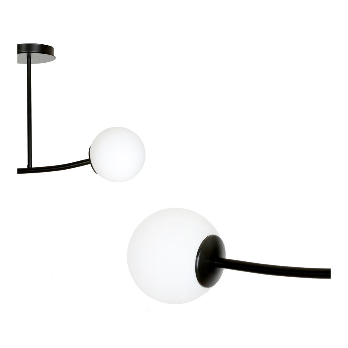 LAMPA SUFITOWA  HALLDOR 2 BLACK kolor biały