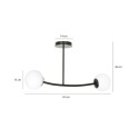 LAMPA SUFITOWA  HALLDOR 2 BLACK kolor biały