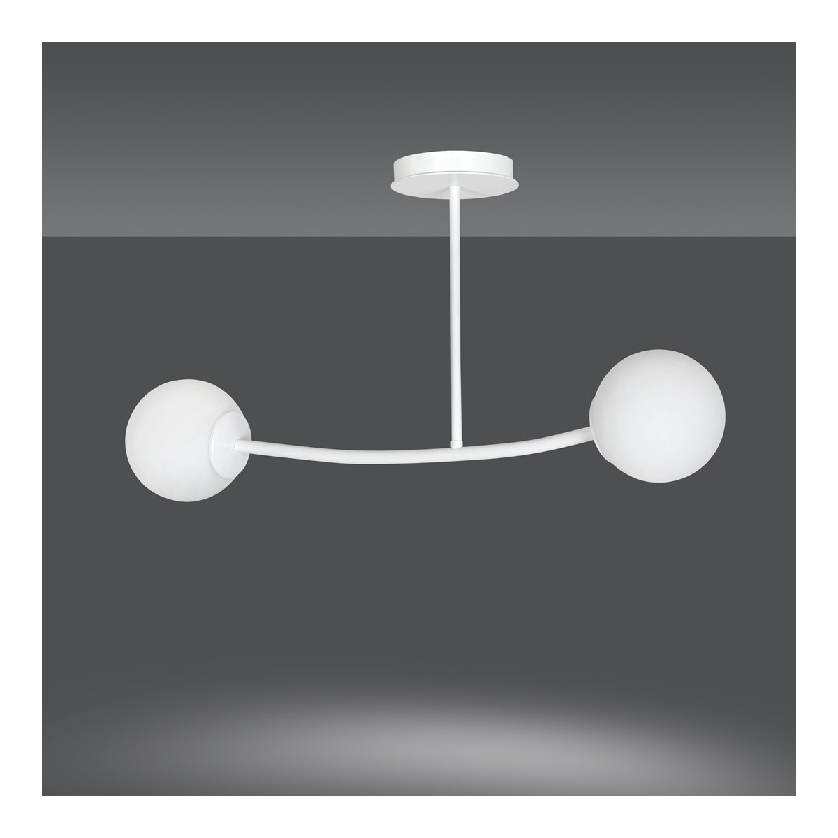 LAMPA SUFITOWA  HALLDOR 2 WHITE kolor biały