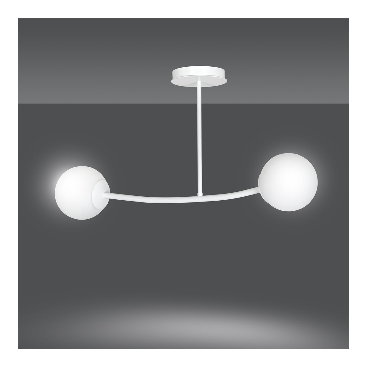 LAMPA SUFITOWA  HALLDOR 2 WHITE kolor biały