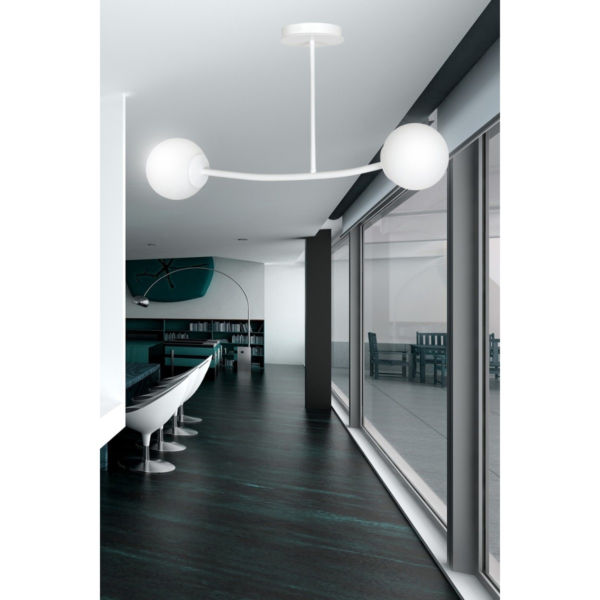 LAMPA SUFITOWA  HALLDOR 2 WHITE kolor biały