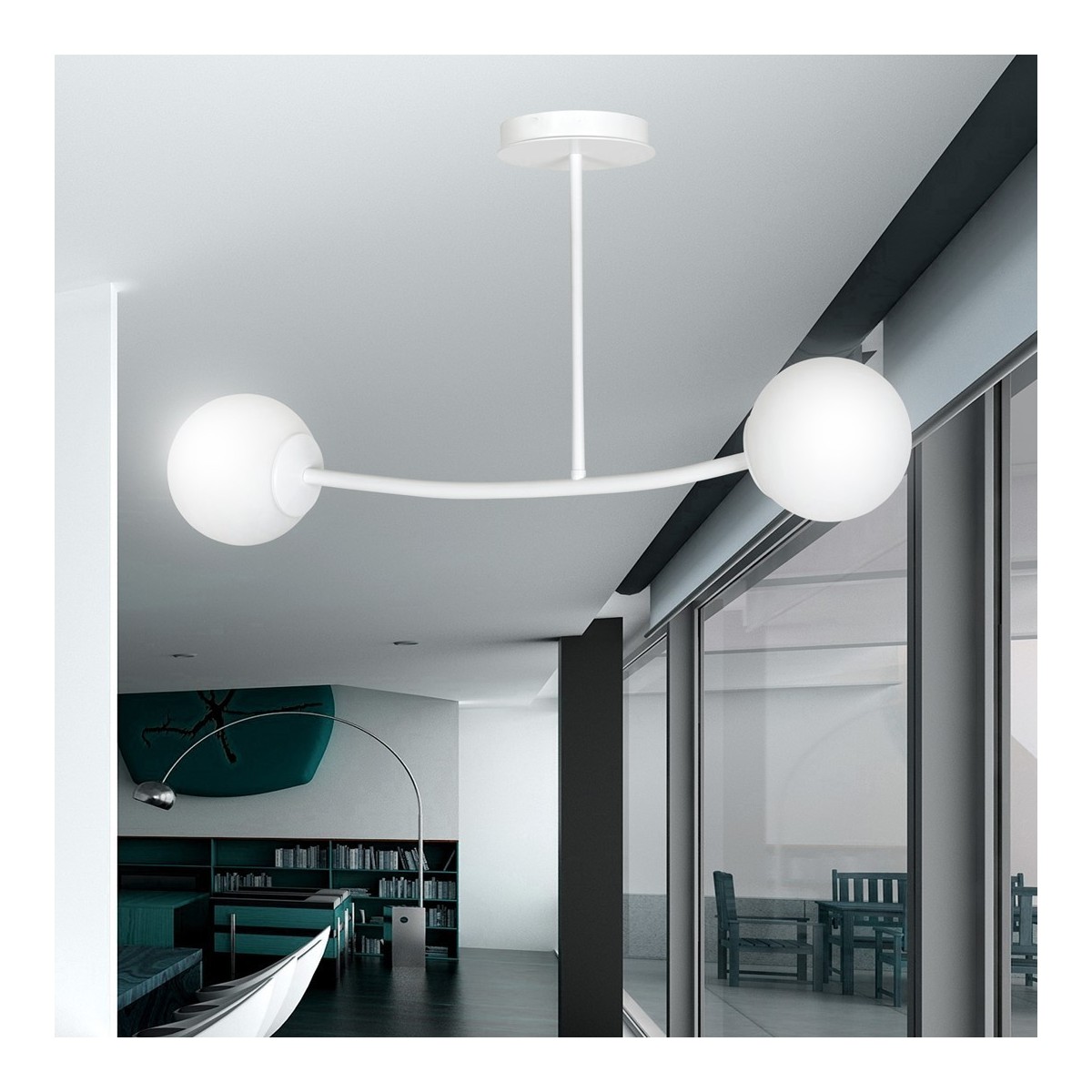 LAMPA SUFITOWA  HALLDOR 2 WHITE kolor biały