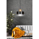LAMPA WISZĄCA  TORIN 1 BLACK kolor czarny / drewno naturalne